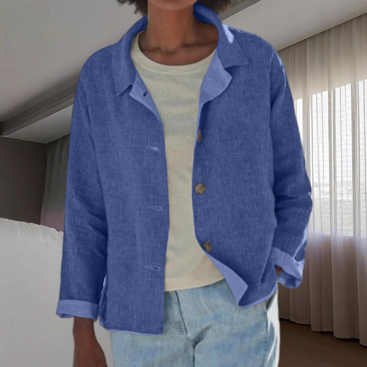Britta | Damen Übergangsjacke mit Kragen Knopfleiste - Image 4