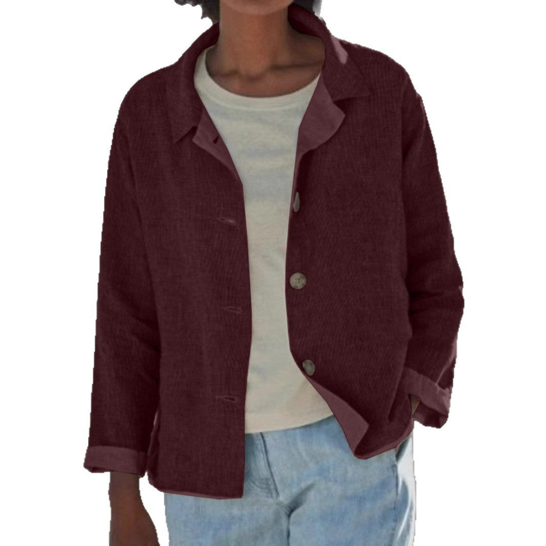 Britta | Damen Übergangsjacke mit Kragen Knopfleiste - Image 5