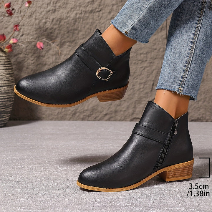 Britta | Damen Chelsea Ankle Boot mit Schnalle, 68 - Dark Green - Image 11