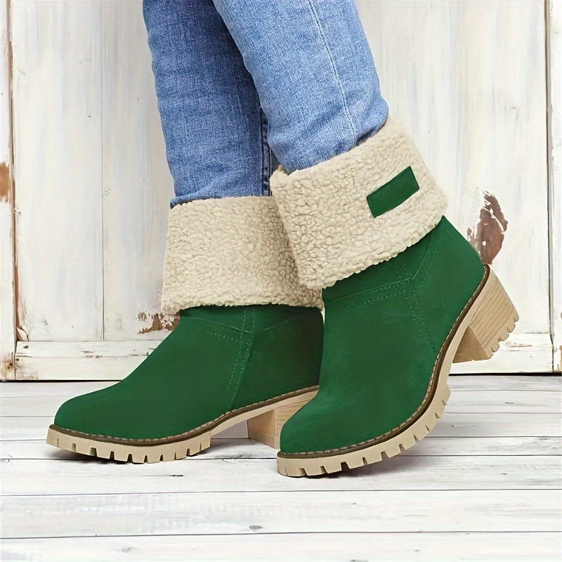 Britta | Damen Gefütterte Ankle Boots mit Blockabsatz - Black - Image 13