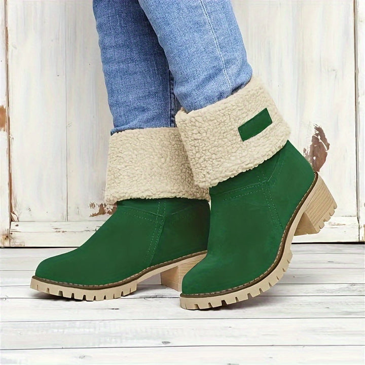 Britta | Damen Gefütterte Ankle Boots mit Blockabsatz - Black - Image 13