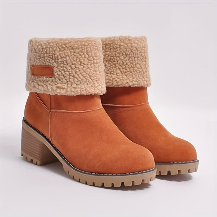 Britta | Damen Gefütterte Ankle Boots mit Blockabsatz - Black - Image 16