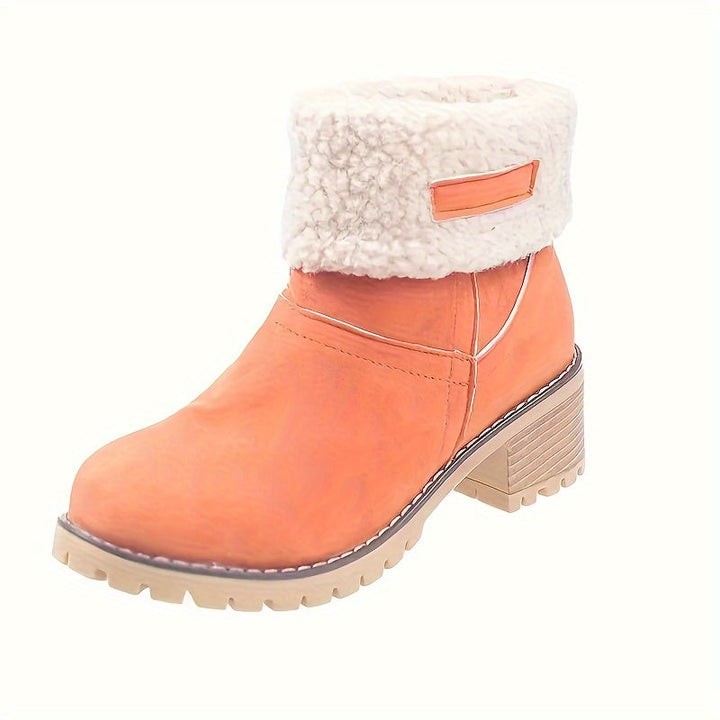 Britta | Damen Gefütterte Ankle Boots mit Blockabsatz - Black - Image 7