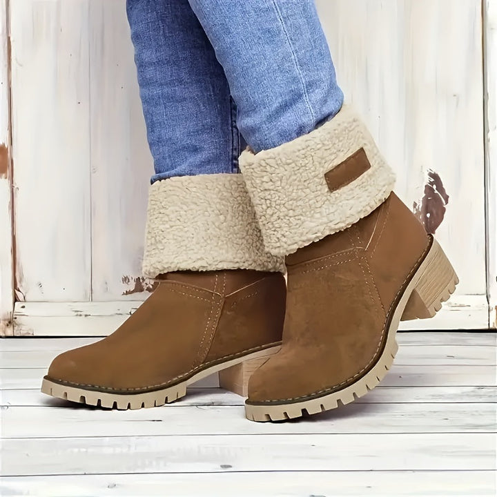Britta | Damen Gefütterte Ankle Boots mit Blockabsatz - Black - Image 8