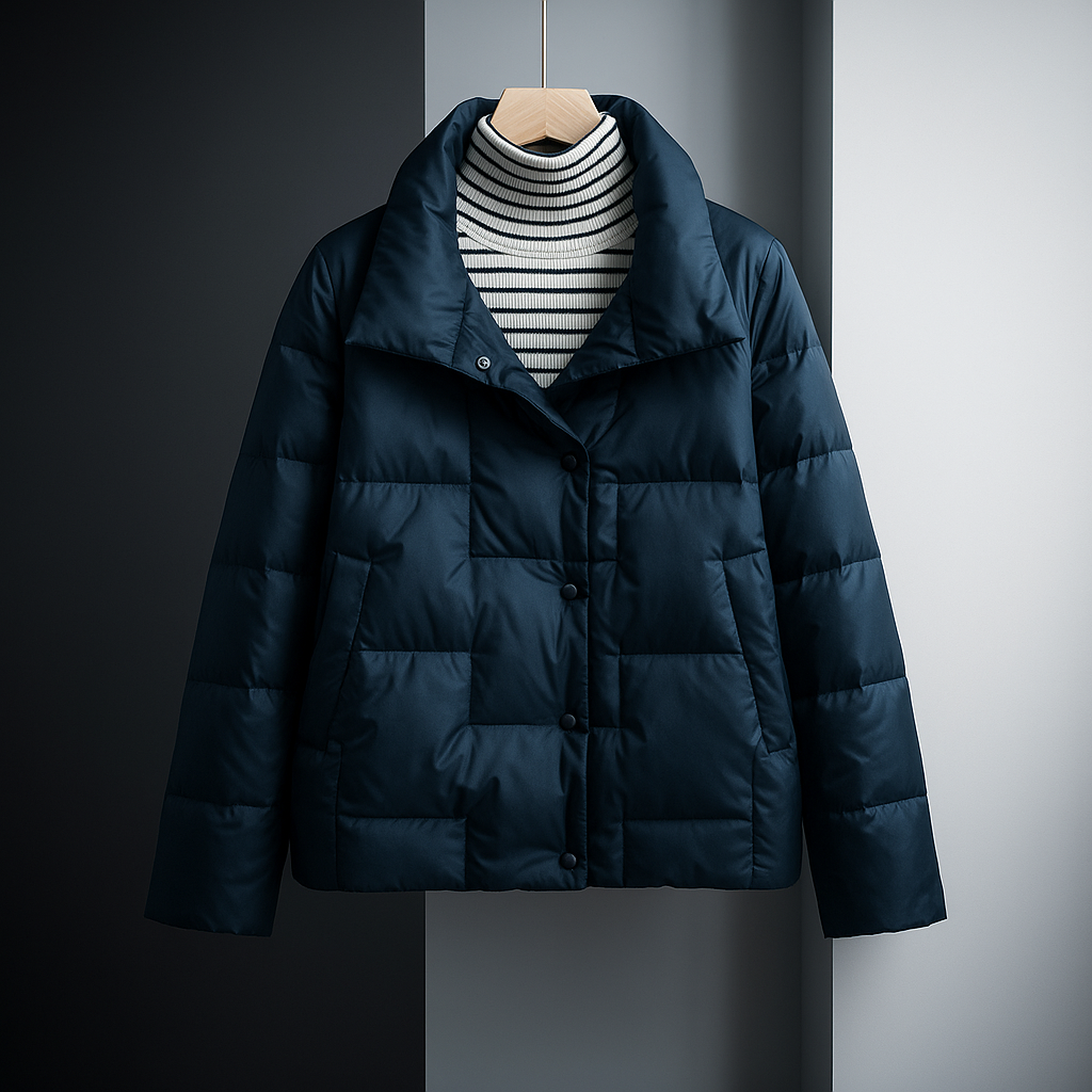 Britta | Damen Leichte Steppjacke Winterjacke - Cream - Image 6