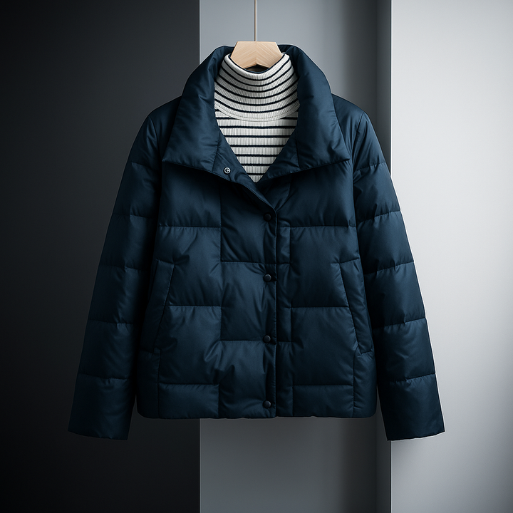 Britta | Damen Leichte Steppjacke Winterjacke - Cream - Image 6