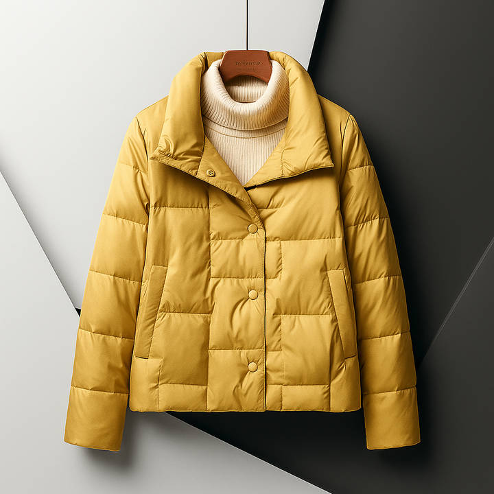 Britta | Damen Leichte Steppjacke Winterjacke - Cream - Image 7