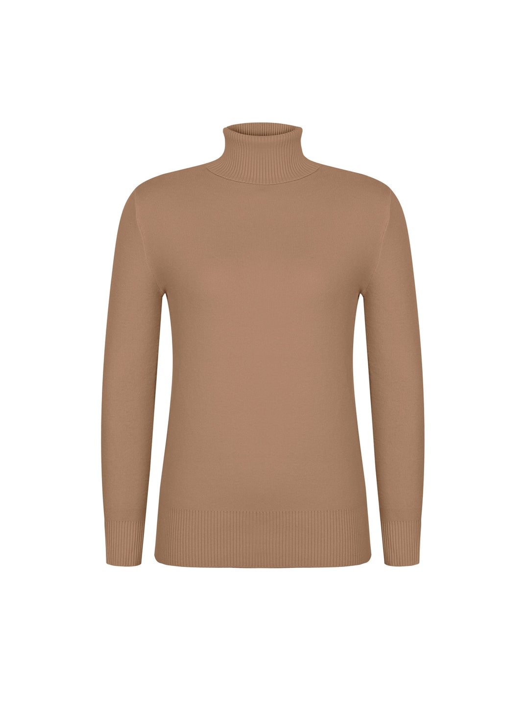 Brynhild | Damen Rollkragenpullover gefüttert Strickpullover - Camel - Image 4
