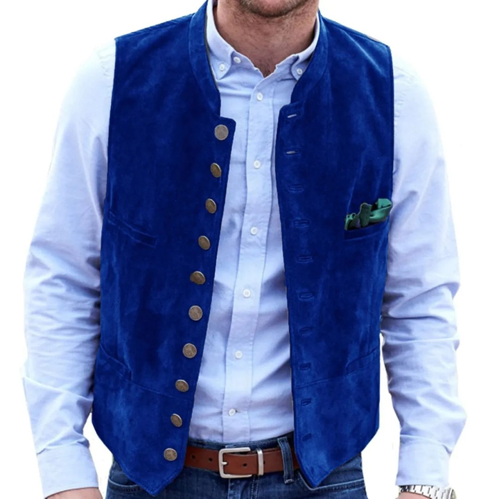 Burkhard | Herren Trachtenweste Lederweste Tracht - Brown - Image 2