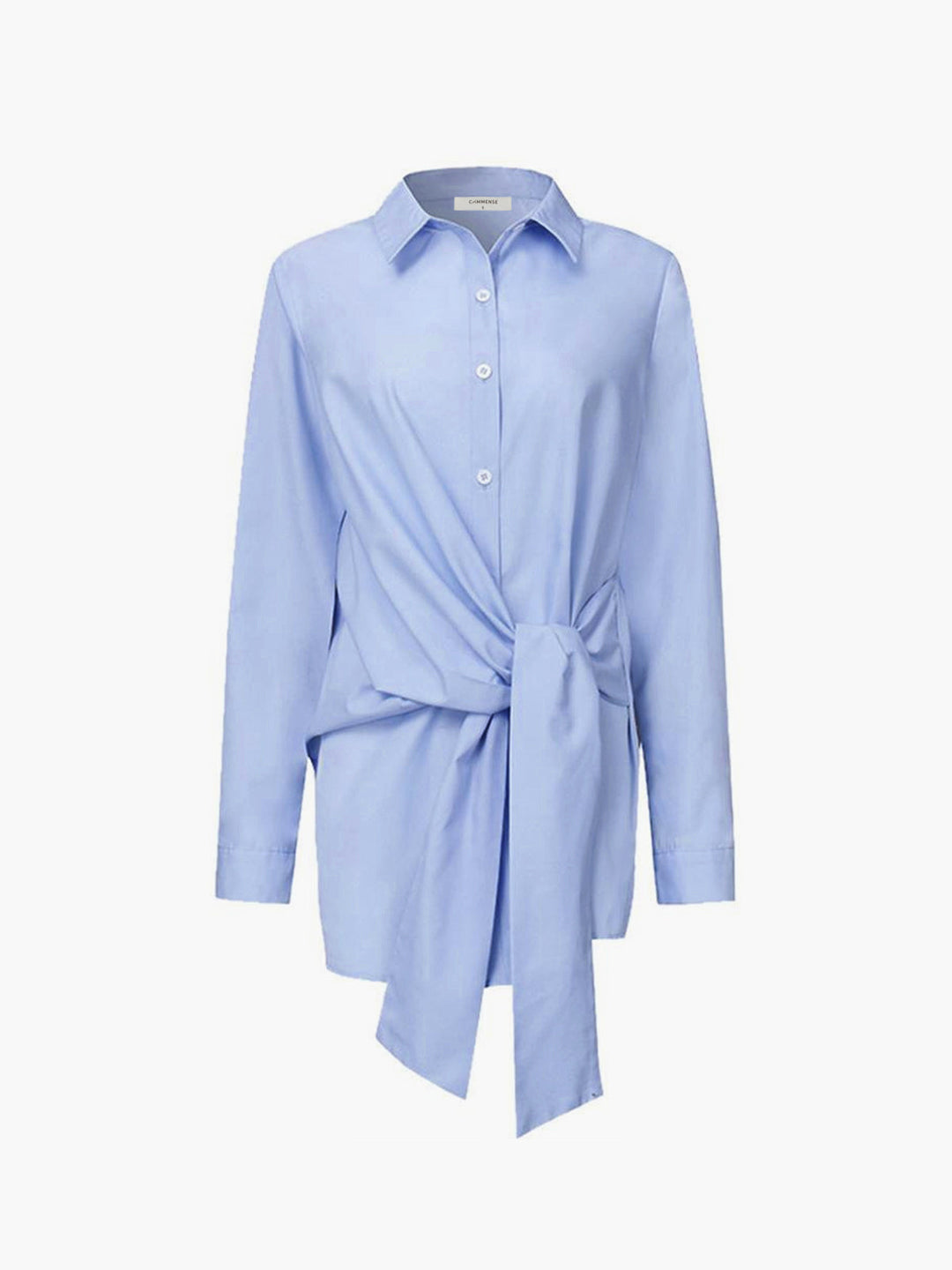 Elena | Damen Hemdbluse mit Bindegürtel, Langarm oversized