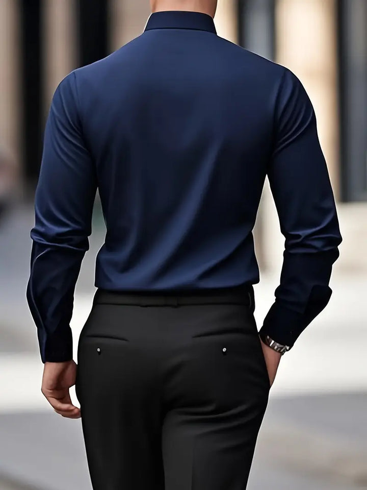 Marc | Herren Businesshemd Slim Fit Langarm Knopfleiste