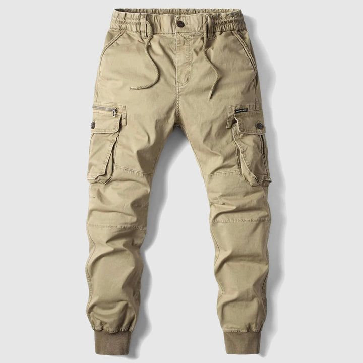 Caelan | Herren Cargo Jogger Hose mit Cargotaschen - Khaki - Image 1