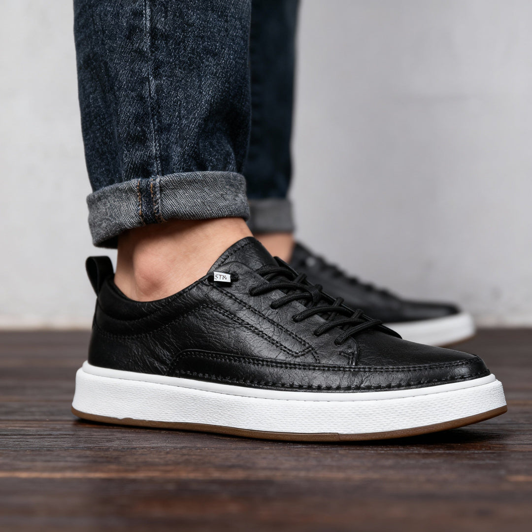 Caius | Herren Low-Top Schnürschuhe Sneaker - Black - Image 7