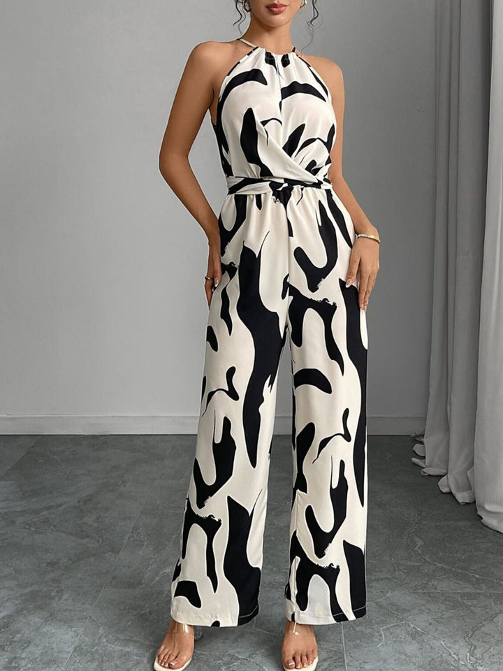 Calinda | Damen Neckholder Jumpsuit Weites Bein - Image 2