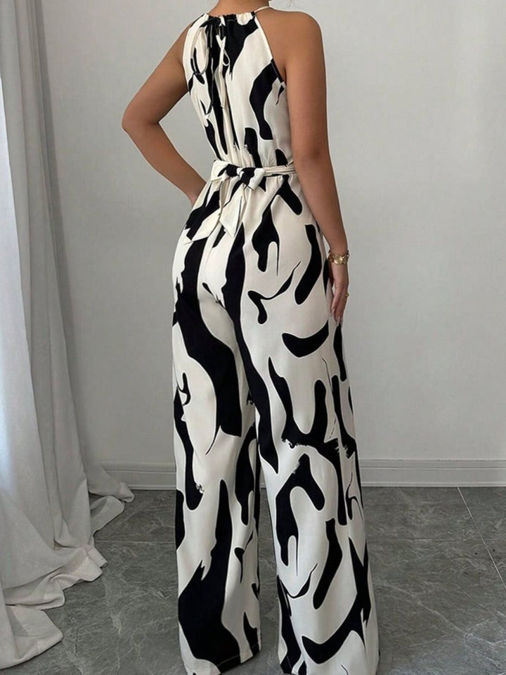 Calinda | Damen Neckholder Jumpsuit Weites Bein - Image 5