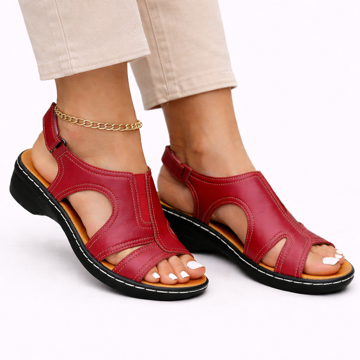 Calliope | Damen Komfort Sandalen mit verstellbaren Riemen - Black - Image 3