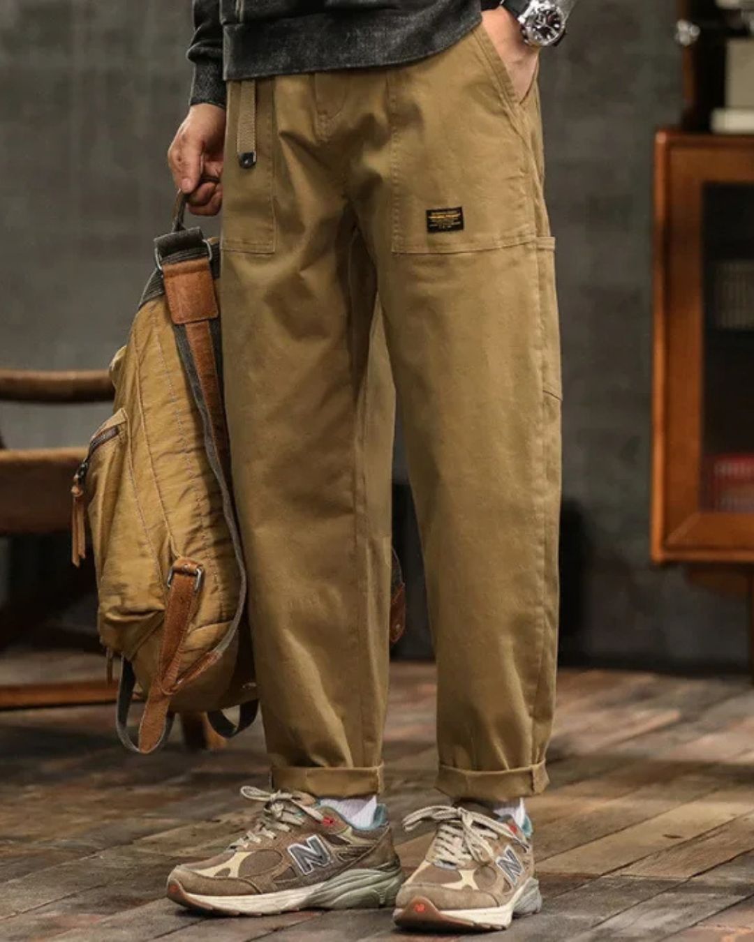 Rex | Herren-Cargohose, lockere Passform, Vintage-Waschung