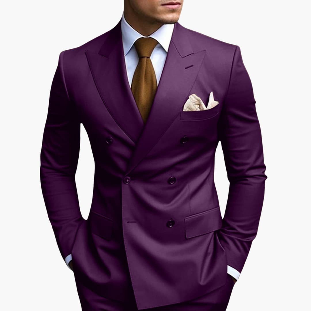 Casper | Herren Zweireiher Business Anzug - Black - Image 11