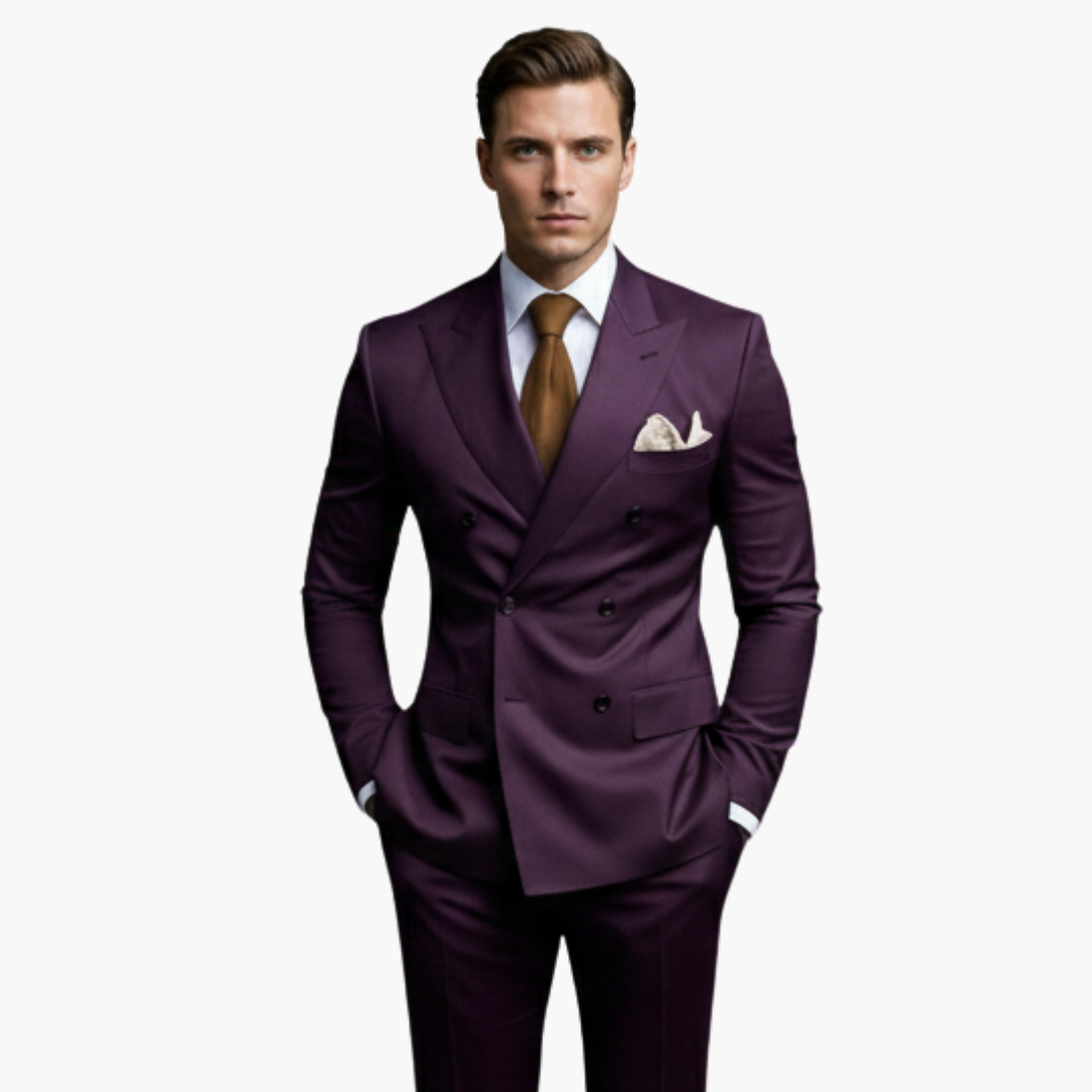 Casper | Herren Zweireiher Business Anzug - Black - Image 12