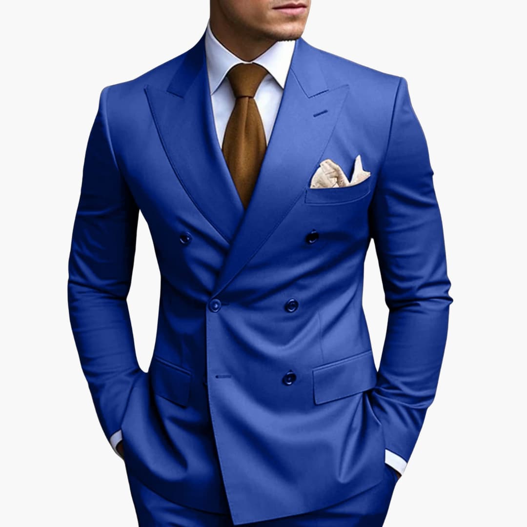 Casper | Herren Zweireiher Business Anzug - Black - Image 15