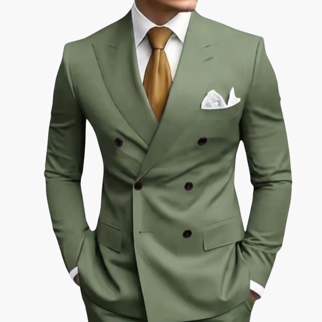 Casper | Herren Zweireiher Business Anzug - Black - Image 18