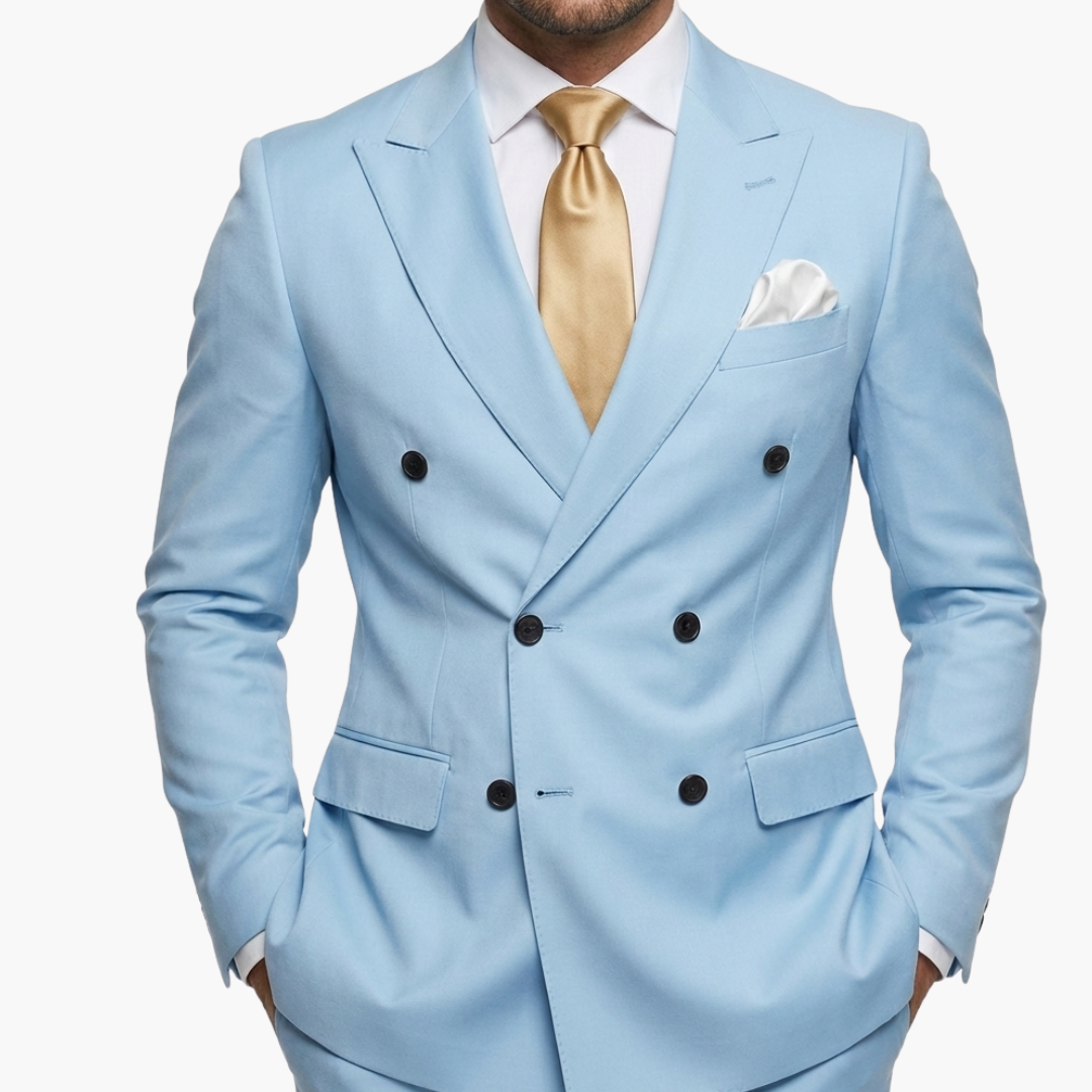 Casper | Herren Zweireiher Business Anzug - Black - Image 21