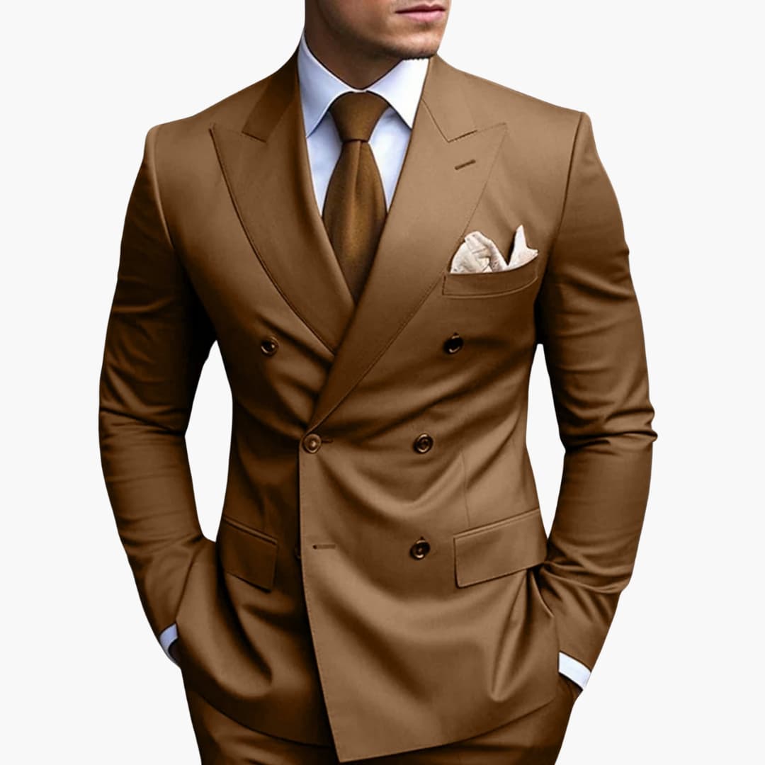 Casper | Herren Zweireiher Business Anzug - Black - Image 3