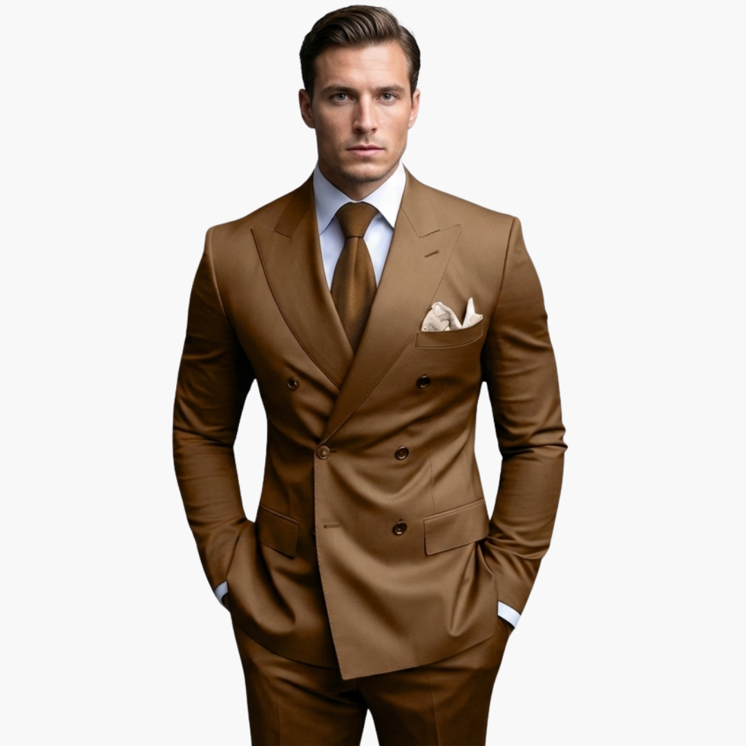 Casper | Herren Zweireiher Business Anzug - Black - Image 4