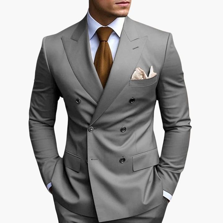 Casper | Herren Zweireiher Business Anzug - Black - Image 5