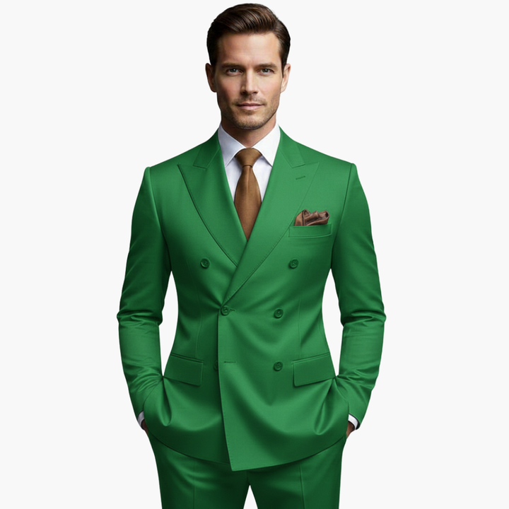 Casper | Herren Zweireiher Business Anzug - Black - Image 8
