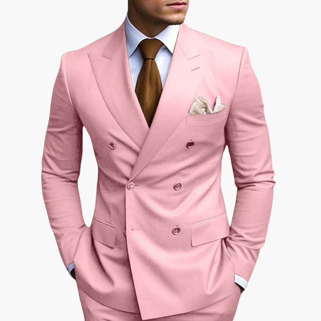 Casper | Herren Zweireiher Business Anzug - Black - Image 9