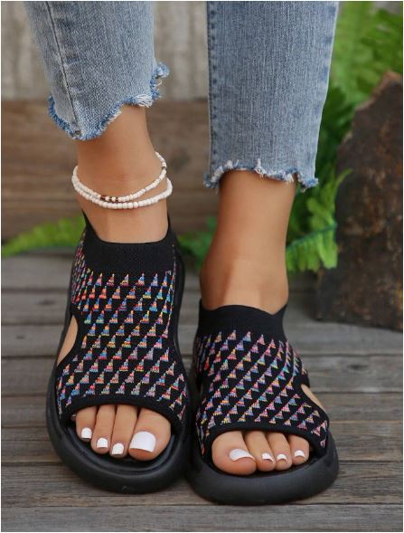 Dasera | Damen-Plateausandalen mit Klettverschluss