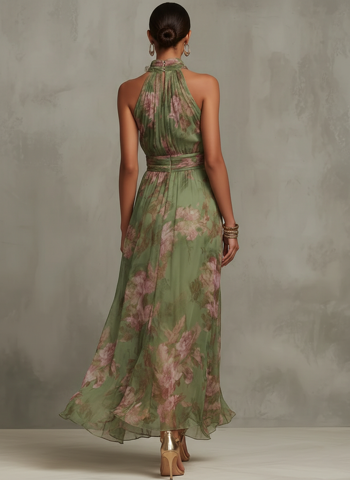 Celestina | Damen Neckholder Blumen Maxikleid - Floral - Image 2