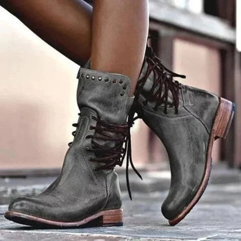 Clio | Damen Ankle Boot Schnürstiefel in Braun, max 70 - Brown - Image 2