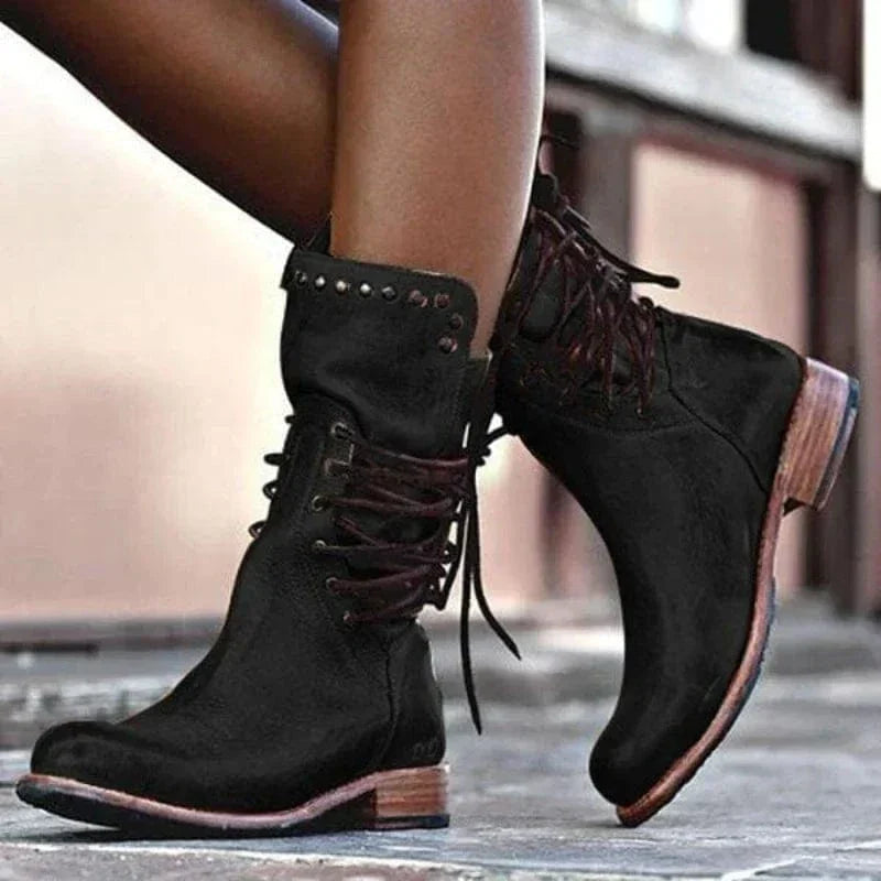 Clio | Damen Ankle Boot Schnürstiefel in Braun, max 70 - Brown - Image 3