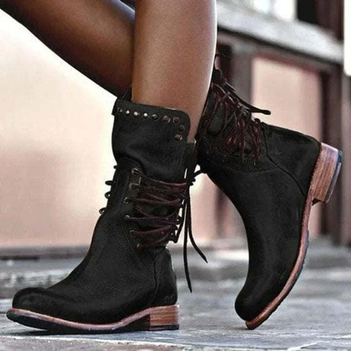 Clio | Damen Ankle Boot Schnürstiefel in Braun, max 70 - Brown - Image 3