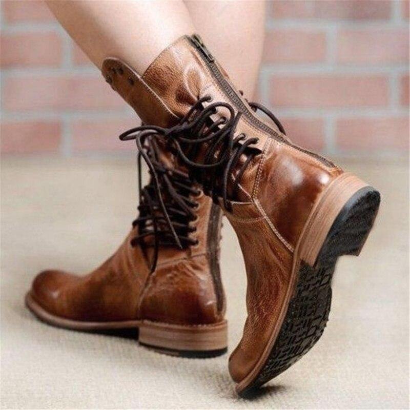 Clio | Damen Ankle Boot Schnürstiefel in Braun, max 70 - Brown - Image 6