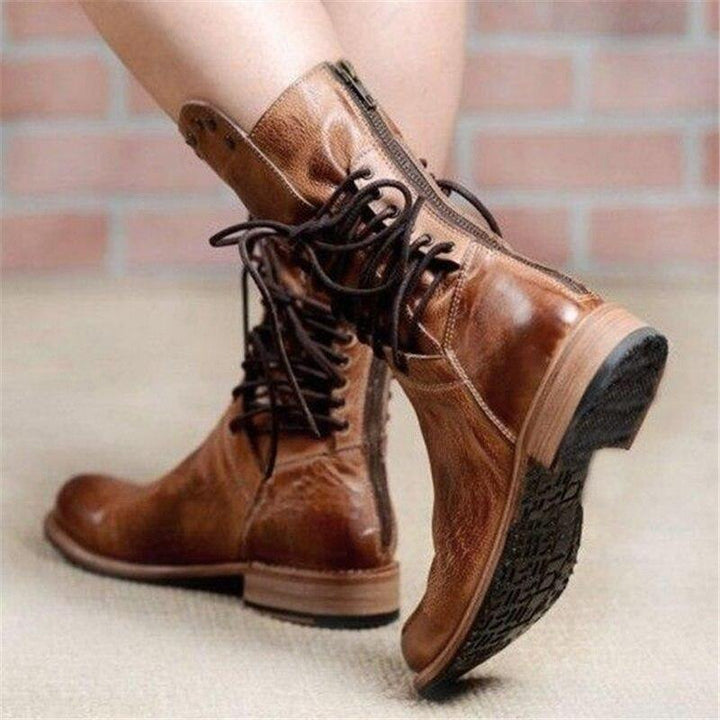 Clio | Damen Ankle Boot Schnürstiefel in Braun, max 70 - Brown - Image 6