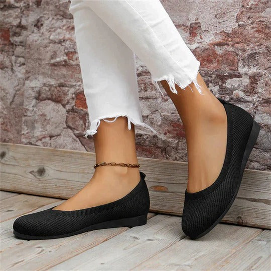 Nora | Damen Ballerinas flach, slip-on Hausschuhe Damen