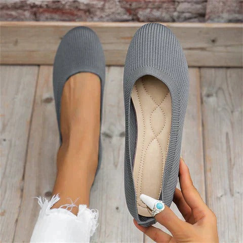 Nora | Damen Ballerinas flach, slip-on Hausschuhe Damen