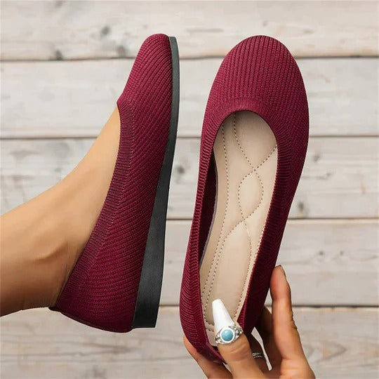 Nora | Damen Ballerinas flach, slip-on Hausschuhe Damen