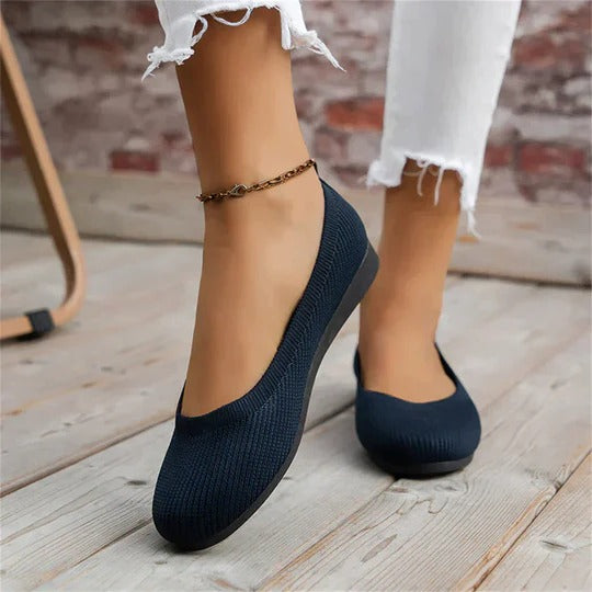 Nora | Damen Ballerinas flach, slip-on Hausschuhe Damen