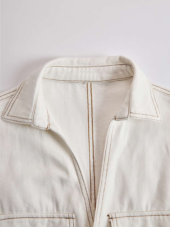 Constanze | Damen Fransen Minikleid mit Gürtel - Beige - Image 8