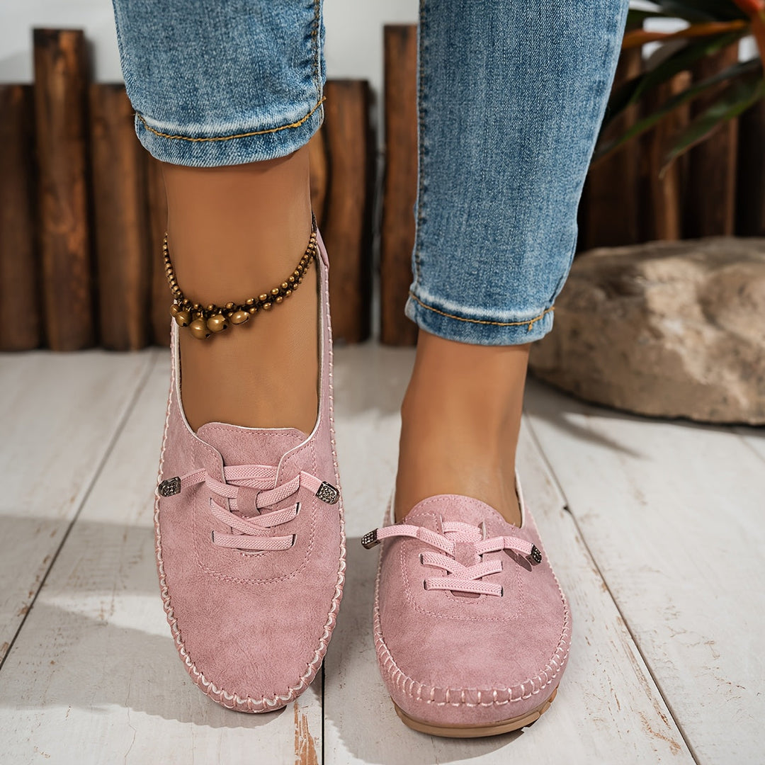 Cordania | Damen Komfort Schnür Loafer - Pink - Image 11