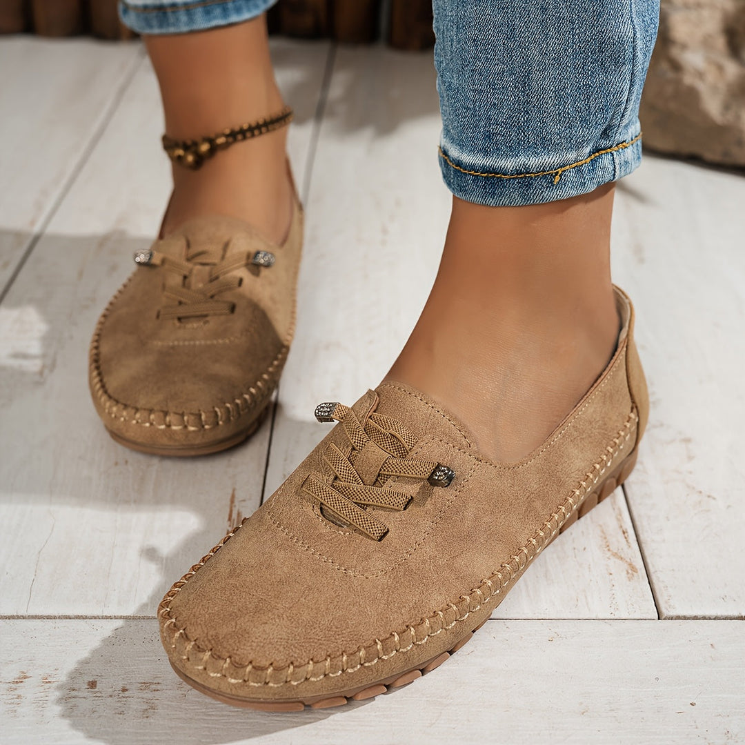 Cordania | Damen Komfort Schnür Loafer - Pink - Image 3