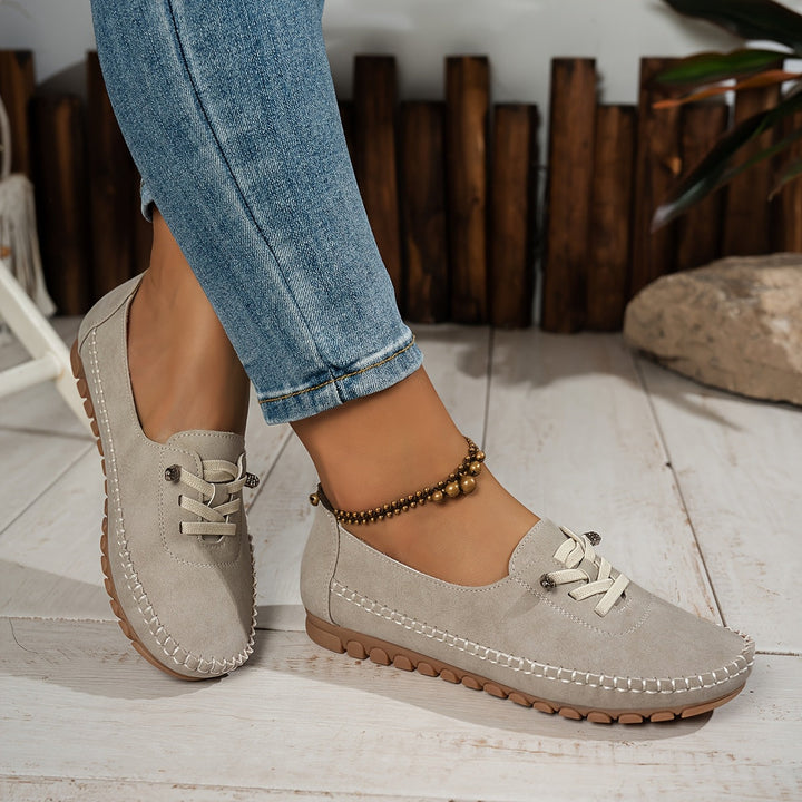 Cordania | Damen Komfort Schnür Loafer - Pink - Image 9