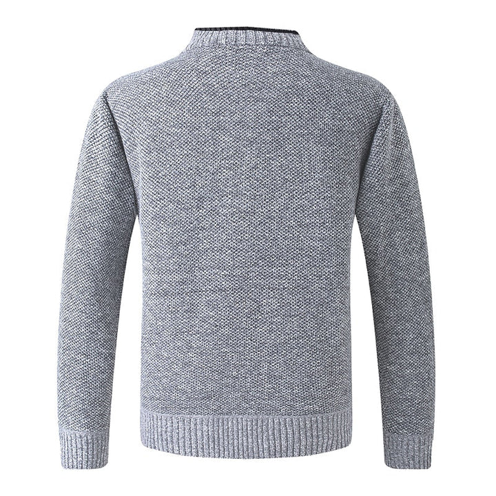 Corvald | Herren Strickjacke V-Ausschnitt Knopfleiste - Light Grey - Image 7