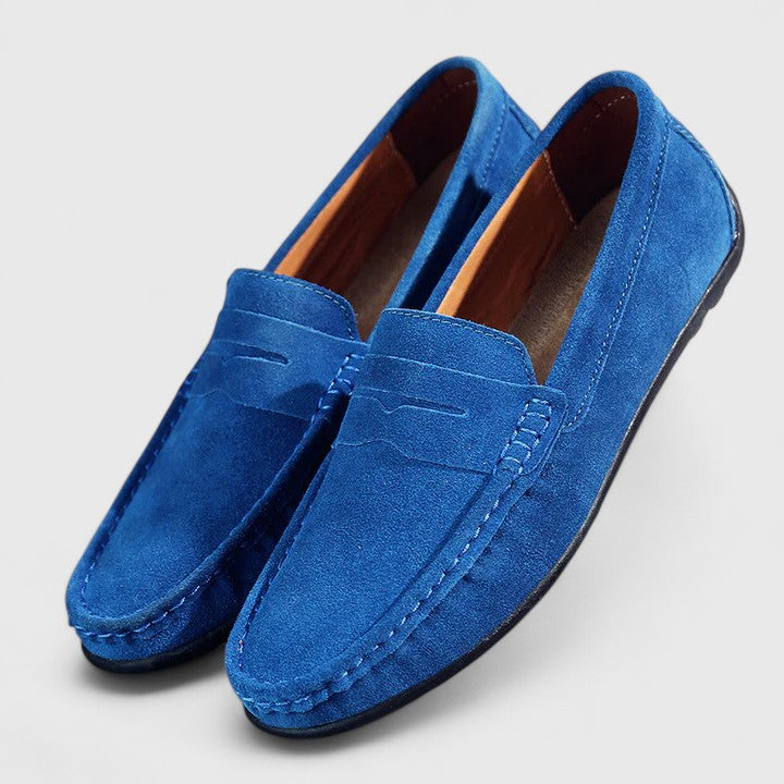 Corvath | Herren Wildleder Slipper Blau - Royal Blue - Image 1