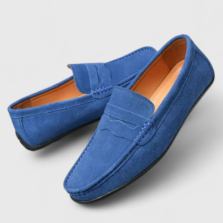Corvath | Herren Wildleder Slipper Blau - Royal Blue - Image 2