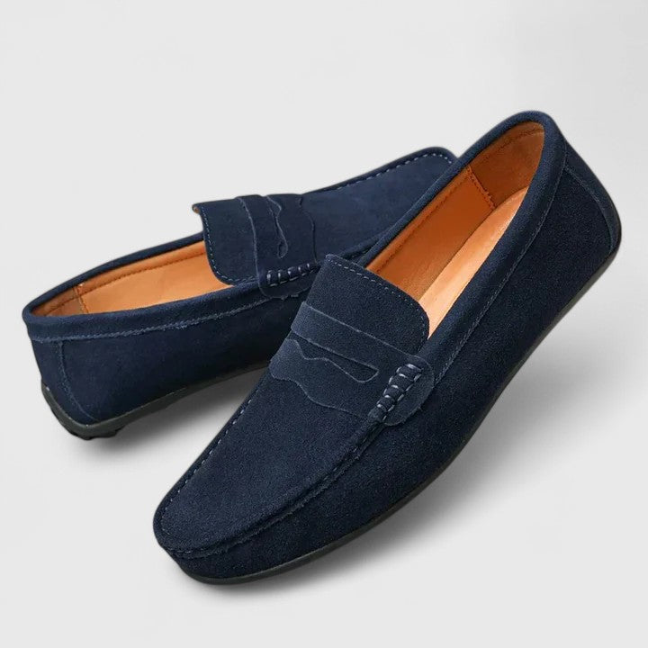 Corvath | Herren Wildleder Slipper Blau - Royal Blue - Image 8